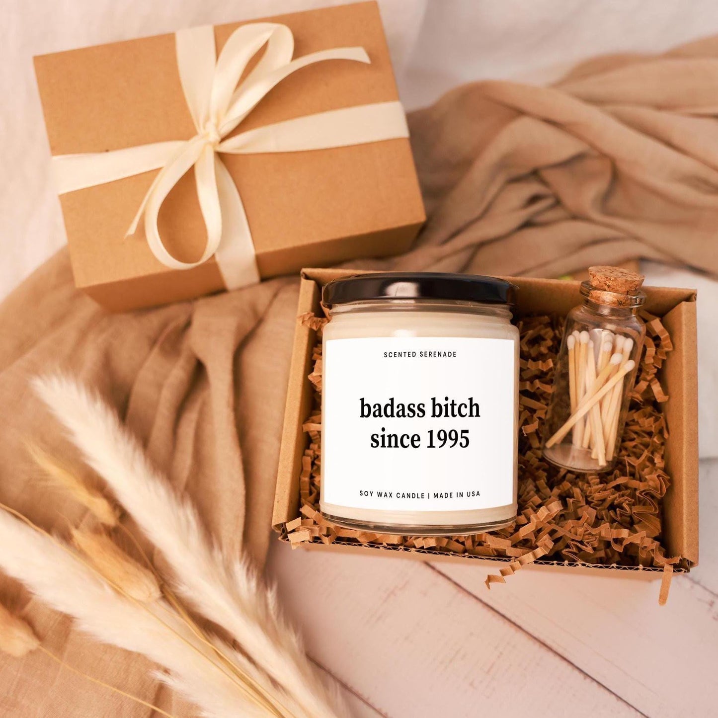 Badass Since 1995 Candle, Funny 30th Birthday Gift, Woman Birthday Present, Gifts for 30th Birthday, Birthday Party Decor, BFF Birthday