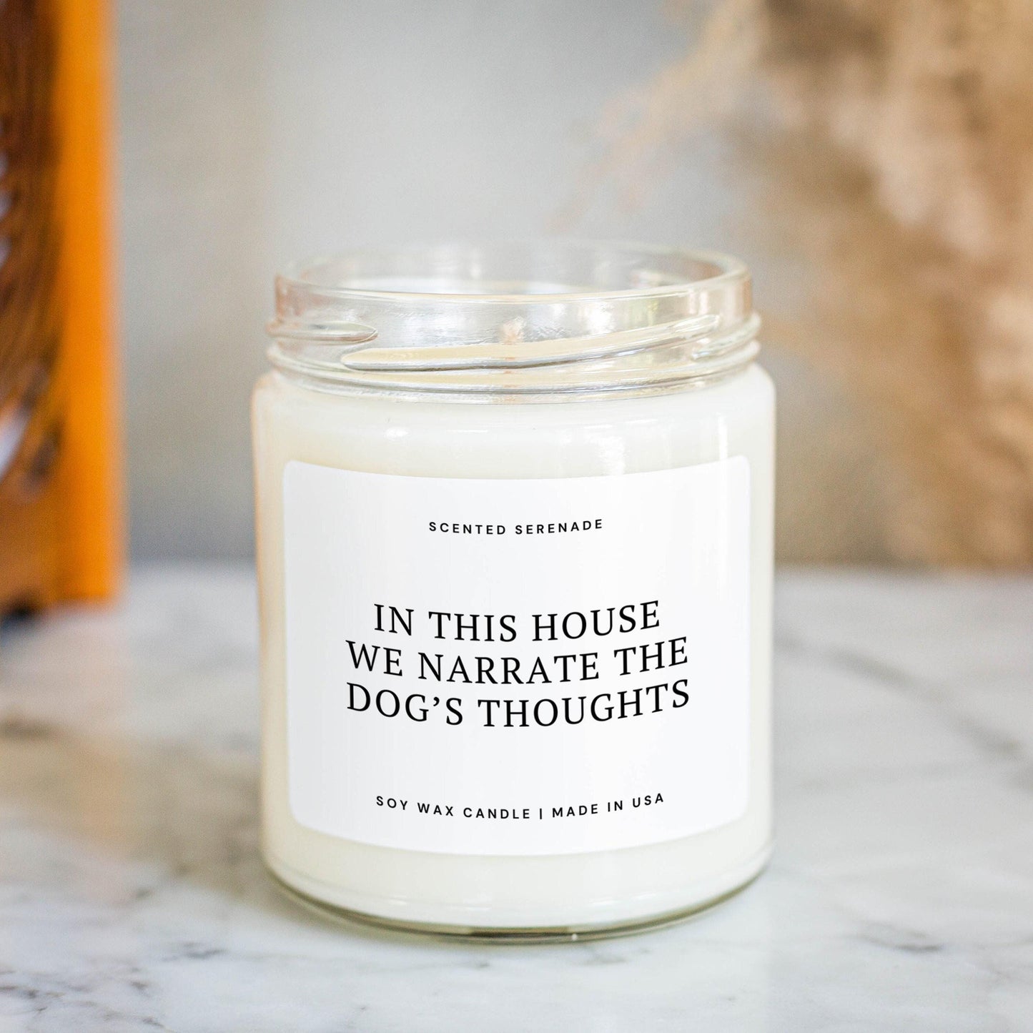 Narrate Dogs Thoughts Soy Candle, Funny Dog Candle, Gifts for Dog Lover, Dog Mom Gift, Dog Dad Gift, Dog Owner Gift