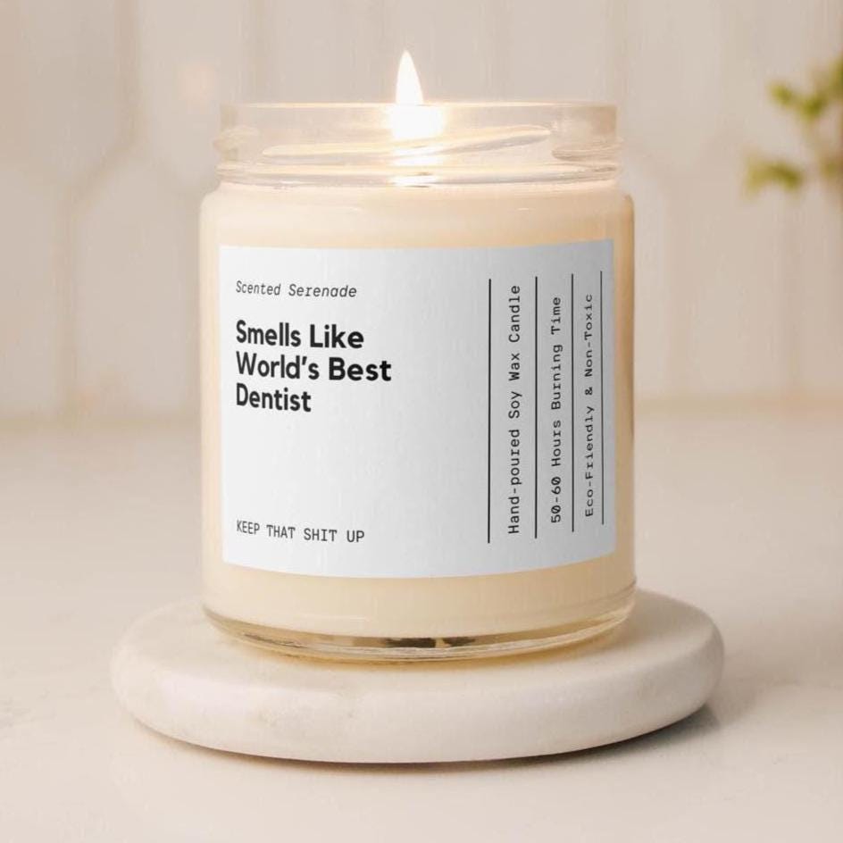 World's Best Dentist Candle, Gift For Dentist, Dental School Graduation Gift, New Dentist, Future Dentist Gifts