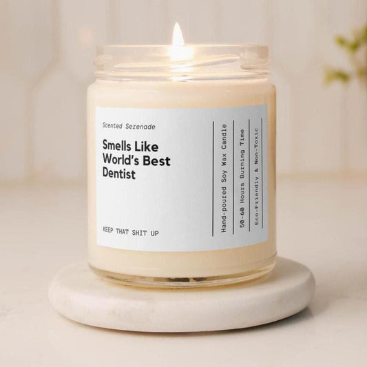 World's Best Dentist Candle, Gift For Dentist, Dental School Graduation Gift, New Dentist, Future Dentist Gifts