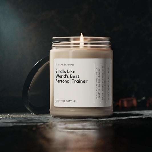 World's Best Personal Trainer Candle, Gift for Personal Trainer, Funny Personal Trainer Gift, Fitness Trainer Gift