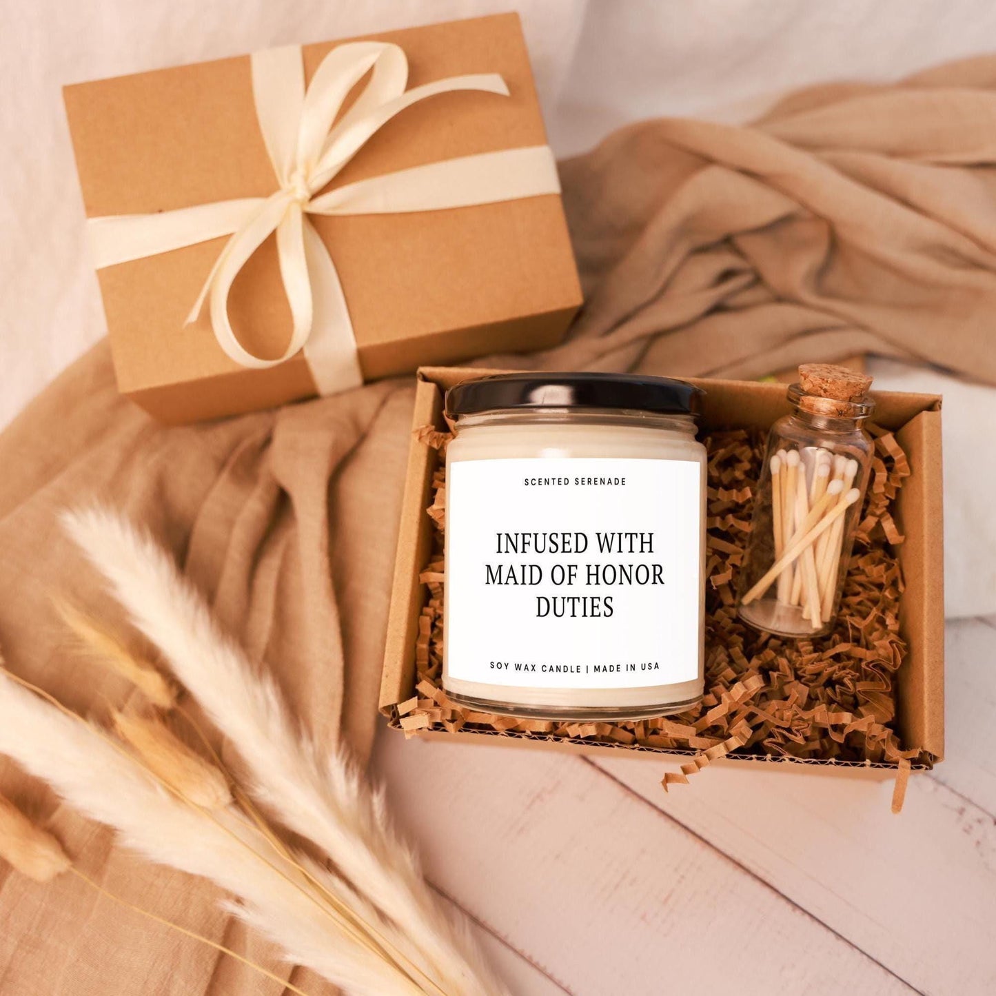 Maid Of Honor Duties Candle, Gift for Maid Of Honor Gift Maid of Honor Proposal Gift Maid of Honor Box, Gift from Bride