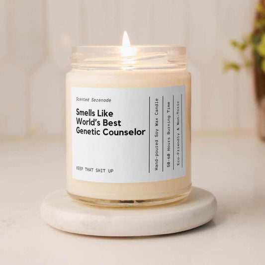 Genetic Counselor Candle, Genetic Counselor Gifts, Graduation Gifts, Genetic Counseling, World's Best Genetic Counselor