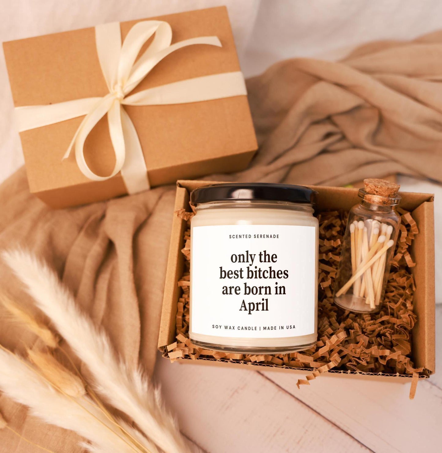 Best Bitches Born in April, Funny Birthday Candle Gift, Taurus Aries Gifts, April Birthday Gifts for Her, Best Friend Birthday, Zodiac Gift