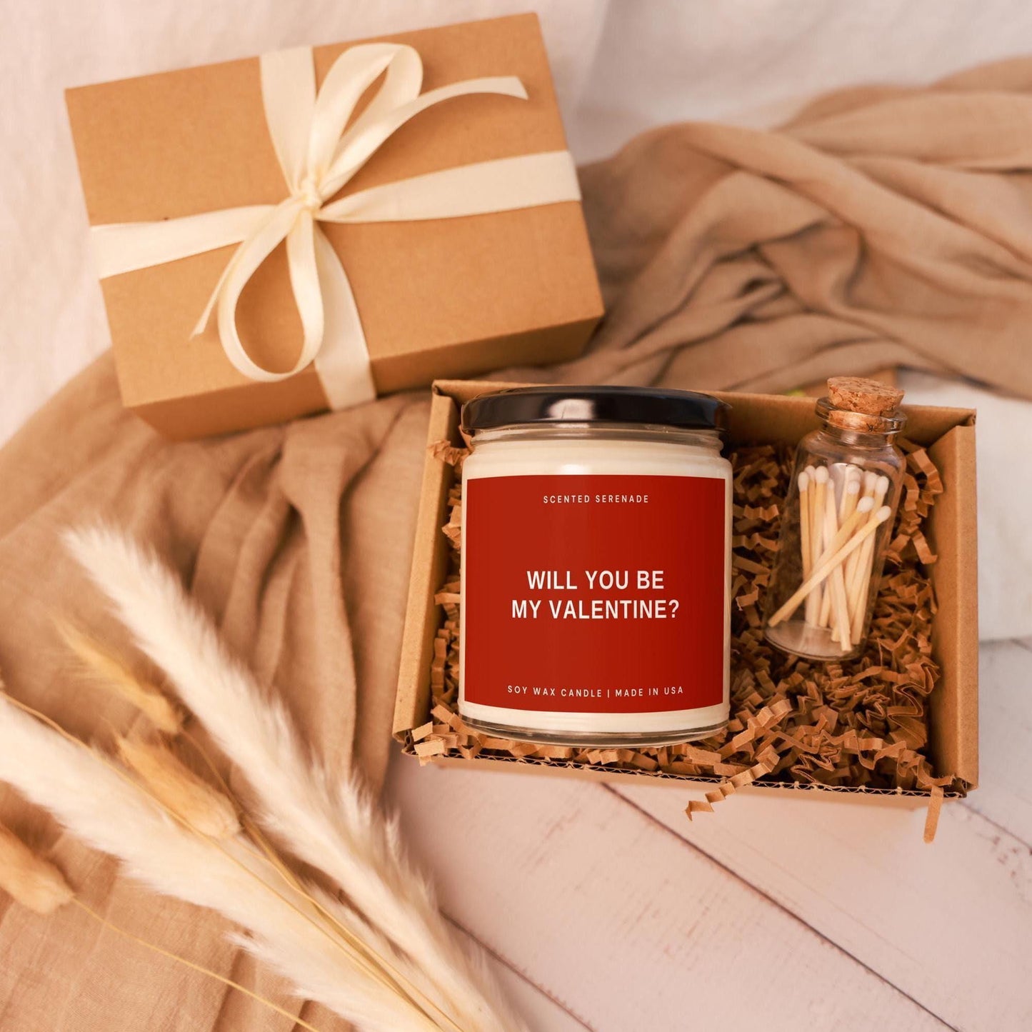 Valentines Day Candle, Will You Be My Valentine? Valentine Proposal, Gift For Her, Vday Gift Ideas, Valentines Gift for Girlfriend for Wife