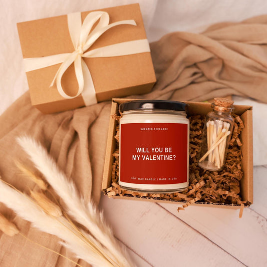 Valentines Day Candle, Will You Be My Valentine? Valentine Proposal, Gift For Her, Vday Gift Ideas, Valentines Gift for Girlfriend for Wife