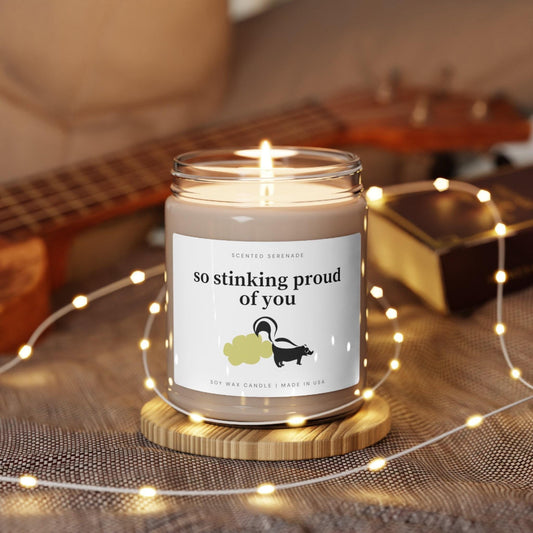 Funny Graduation Gift, Proud of You Gifts, Congratulations, Passed Exam, New Job Gifts, Graduation Candle, Stinking Proud of You