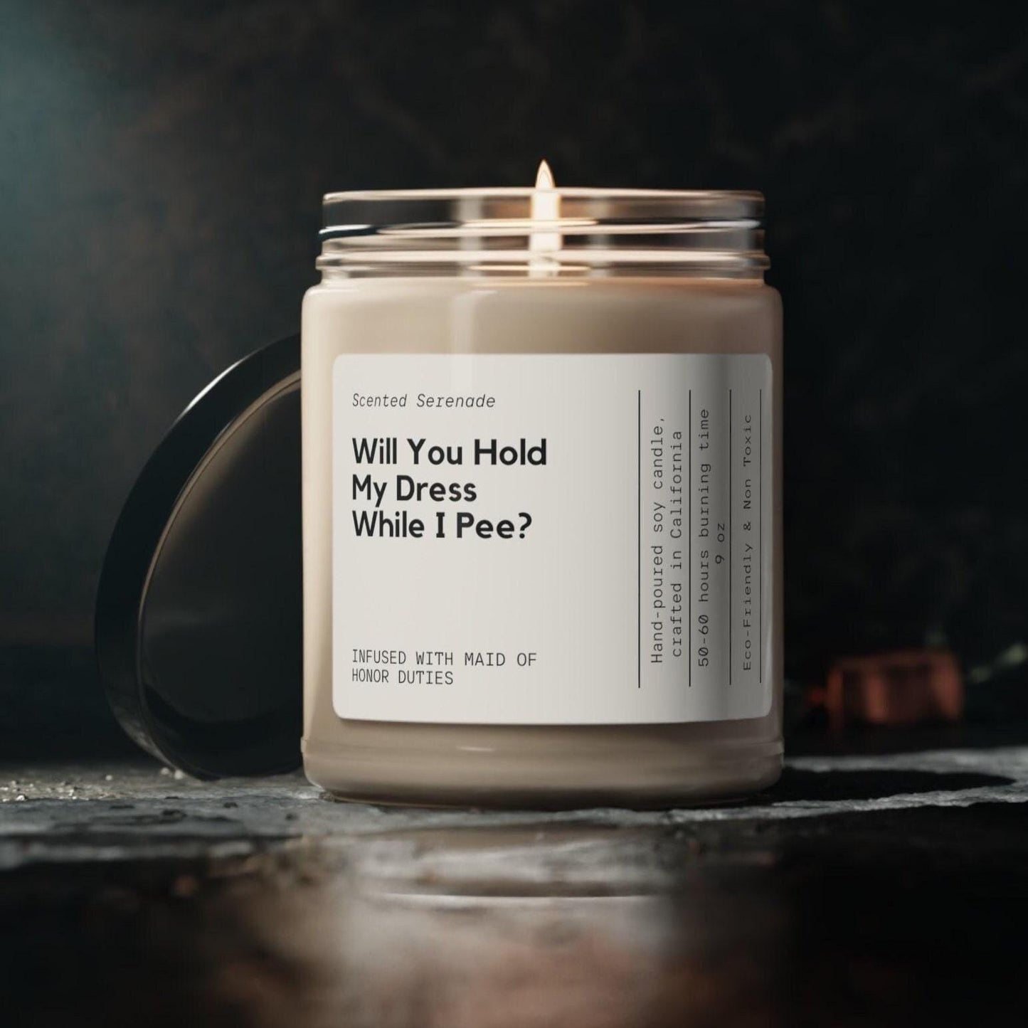 Maid Of Honor Proposal Candle, Bridesmaid Proposal Gift, Will You Hold My Dress Candle, Bridal Party Gifts for Wedding Bachelorette Party