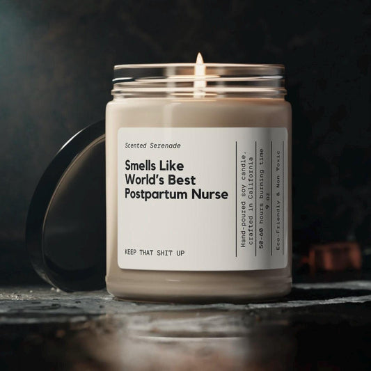 Worlds Best Postpartum Nurse Candle, Gift for Postpartum Nurse Gift, New Nurse Gift Nurse Appreciation Gift, Nursing School Grad