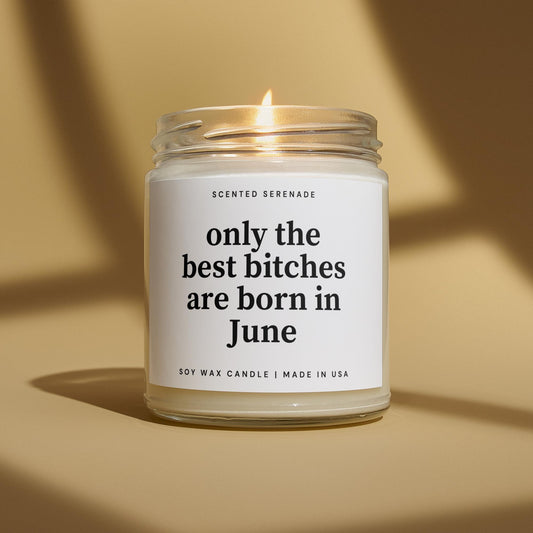 Best Bitches Born in June, Funny Birthday Candle Gift, Cancer Gemini Zodiac, Woman Birthday Gifts, Best Friend Birthday