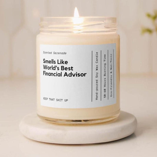 Funny Financial Advisor Candle, Financial Advisor Gift, Financial Analyst Gift, financial Advisor Office Decor