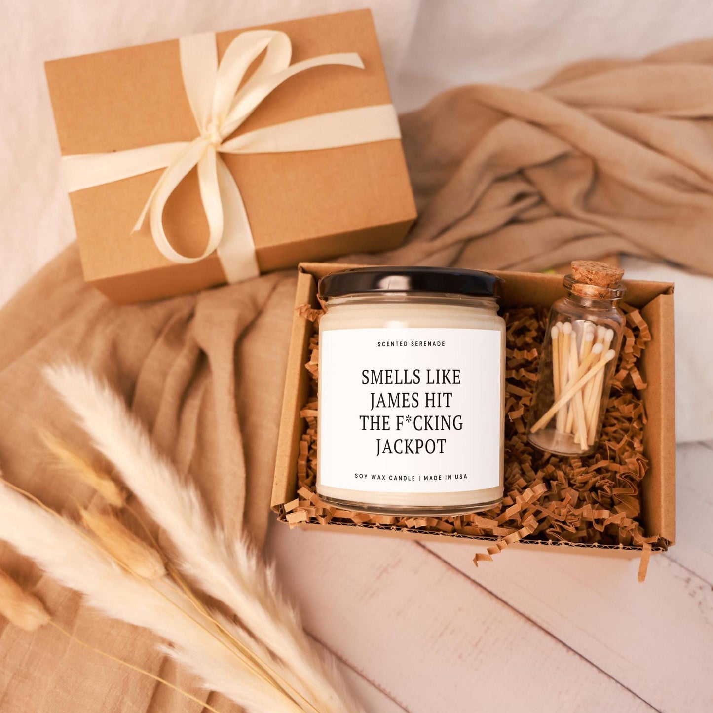 Personalized Engagement Candle, He Hit The Jackpot, Funny Engagement Gifts, Bride Wedding Gift, Bride to Be Gift, Future Mrs, Wedding Gifts