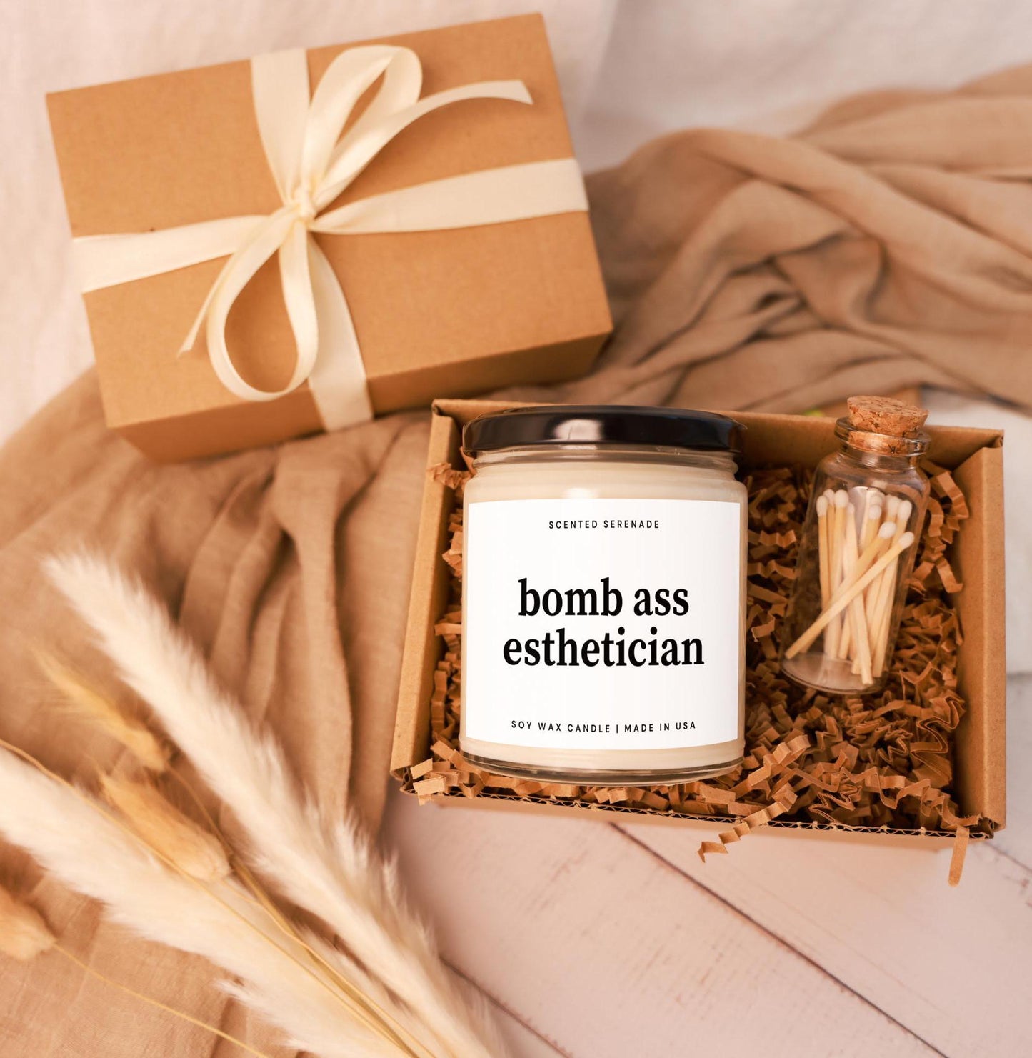 Bomb Ass Esthetician Candle, Funny Esthetician Gift, Gift for Esthetician, Esthetician Birthday Gift