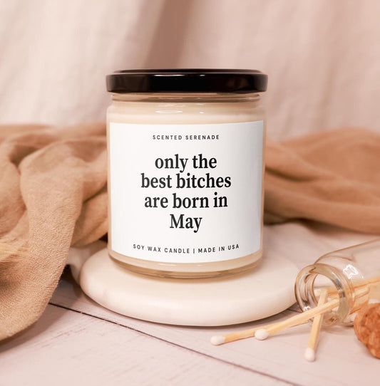 Best Bitches Born in May, Funny Birthday Candle Gift, Taurus Gemini Gifts, May Birthday Gifts for Her, Best Friend Birthday, Zodiac Gift