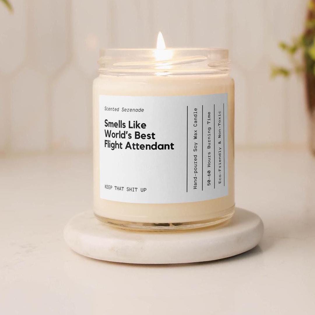 World's Best Flight Attendant Candle, Flight Attendant Gift, New Flight Attendant, Future Flight Attendant