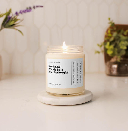 World's Best Anesthesiologist Candle, Anesthesiologist Gifts, Doctorate Graduation Gift, Anesthesiology Gifts