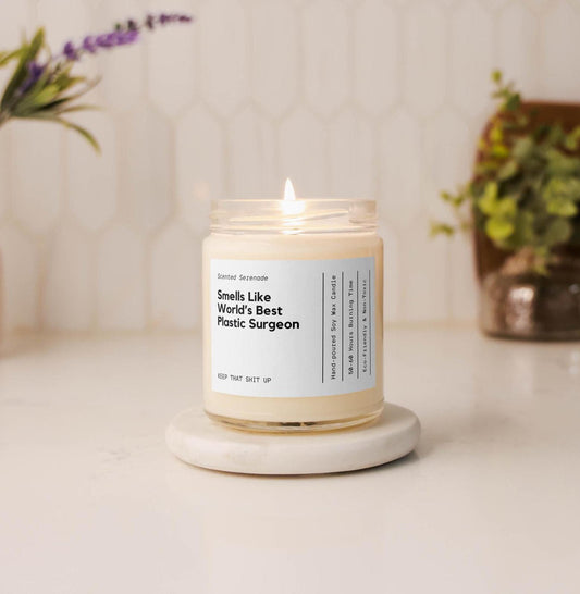 World's Best Plastic Surgeon Candle, Gift for Plastic Surgeon, Plastic Surgeon Thank You Gift, Surgery Gifts