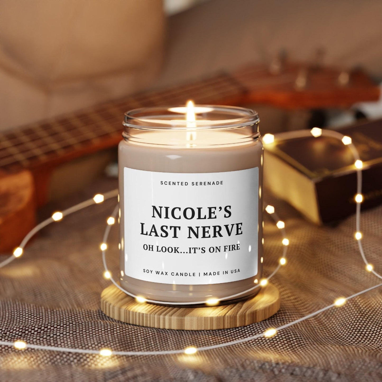 Last Nerve Candle, Best Friend Gift Mom Gift Candle Gift, Unique Christmas Gift, Personalized Candle Gift, Birthday Gift Custom Name Candle
