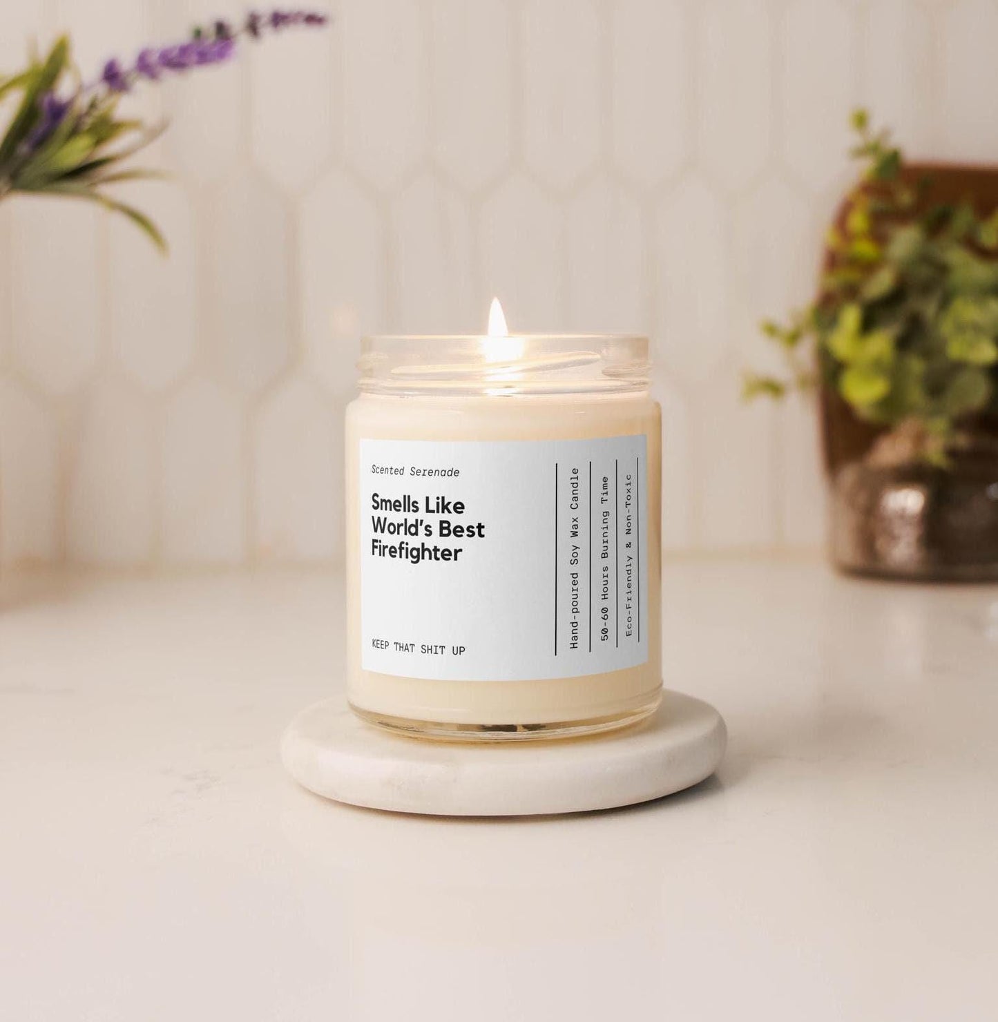 World's Best Firefighter Candle, Firefighter Gift, Firefighter Graduation Gift, Firefighting Gift, Fireman Gifts, Fire Rescue