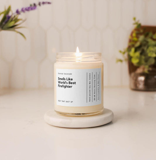 World's Best Firefighter Candle, Firefighter Gift, Firefighter Graduation Gift, Firefighting Gift, Fireman Gifts, Fire Rescue