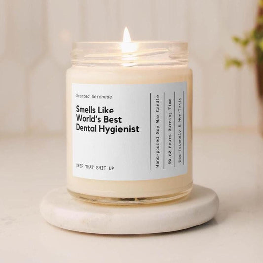 World's Best Dental Hygienist Candle, Gift for Dentist, Funny Dentist Gift, Dental School Graduation Gift