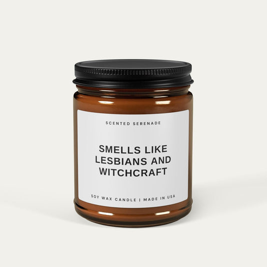 Lesbians and Witchcraft Candle, Funny Lesbian Gift for Girlfriend, Lesbian Anniversary Gift Birthday Gift