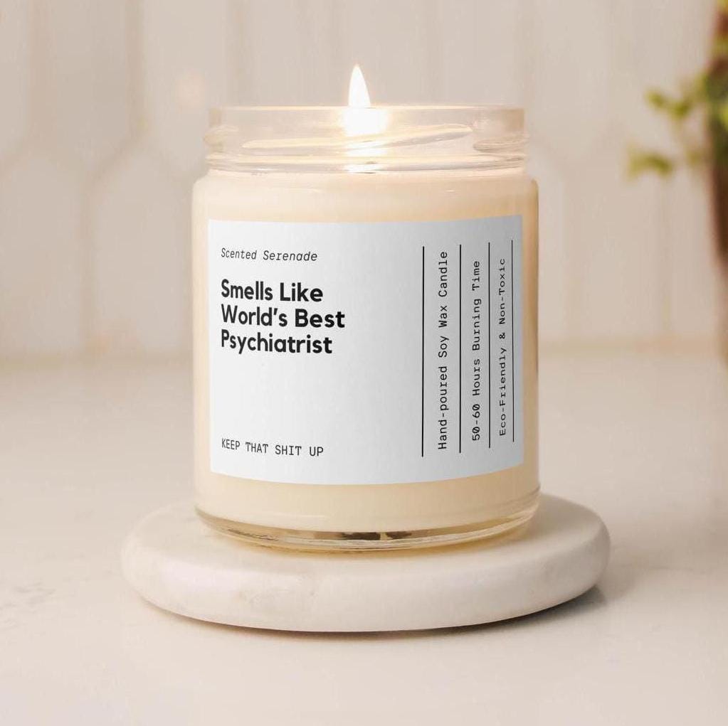 World's Best Psychiatrist Candle, Gift for Psychiatrist, Psychiatrist Gift Idea, Psychiatrist Graduation