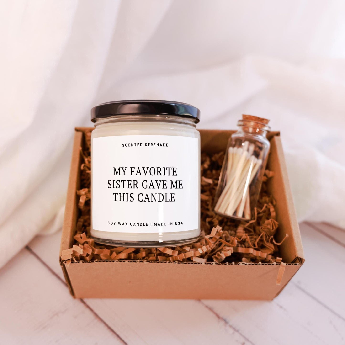 Favorite Sister Gave Me This Candle, Funny Gift for Sister, Gift for Brother, Best friend Gift, Sibling Gift Ideas