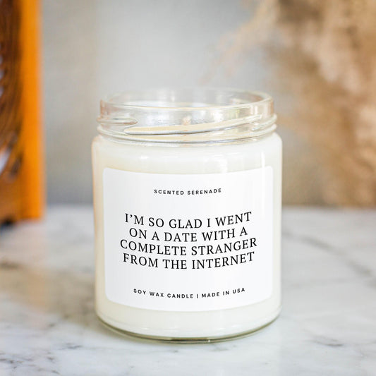 Met On Internet Candle, Online Dating, Gift for Him, Anniversary Gift, Gift for Him, Gift for Her, Valentines Day Gift