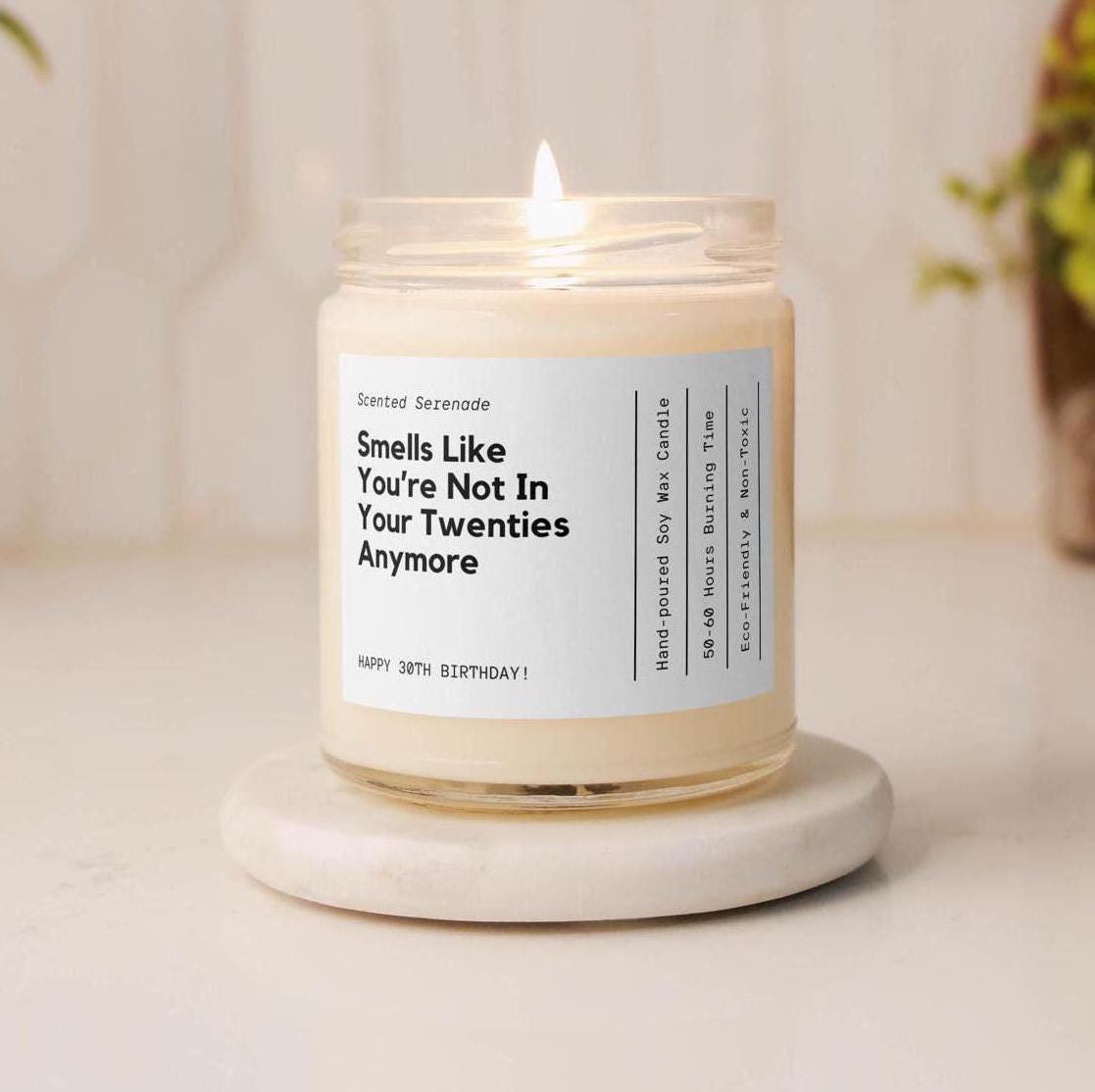 Not In Twenties Anymore Candle, 30th Birthday Candle, Gift for 30th, Funny Birthday Gift, Funny Gift for 30th Birthday, Funny Candle