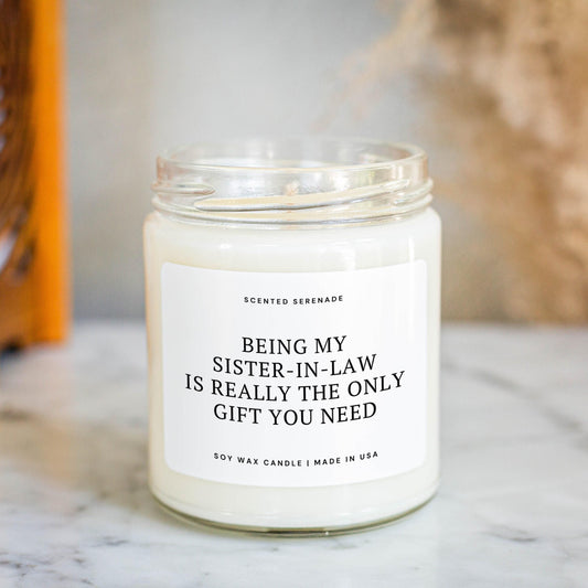 Sister in Law Candle, Sister In Law Gift Idea, Funny Sister in Law, Bonus Sister Gift,Wedding Gifts for In-Laws, Soy Candle