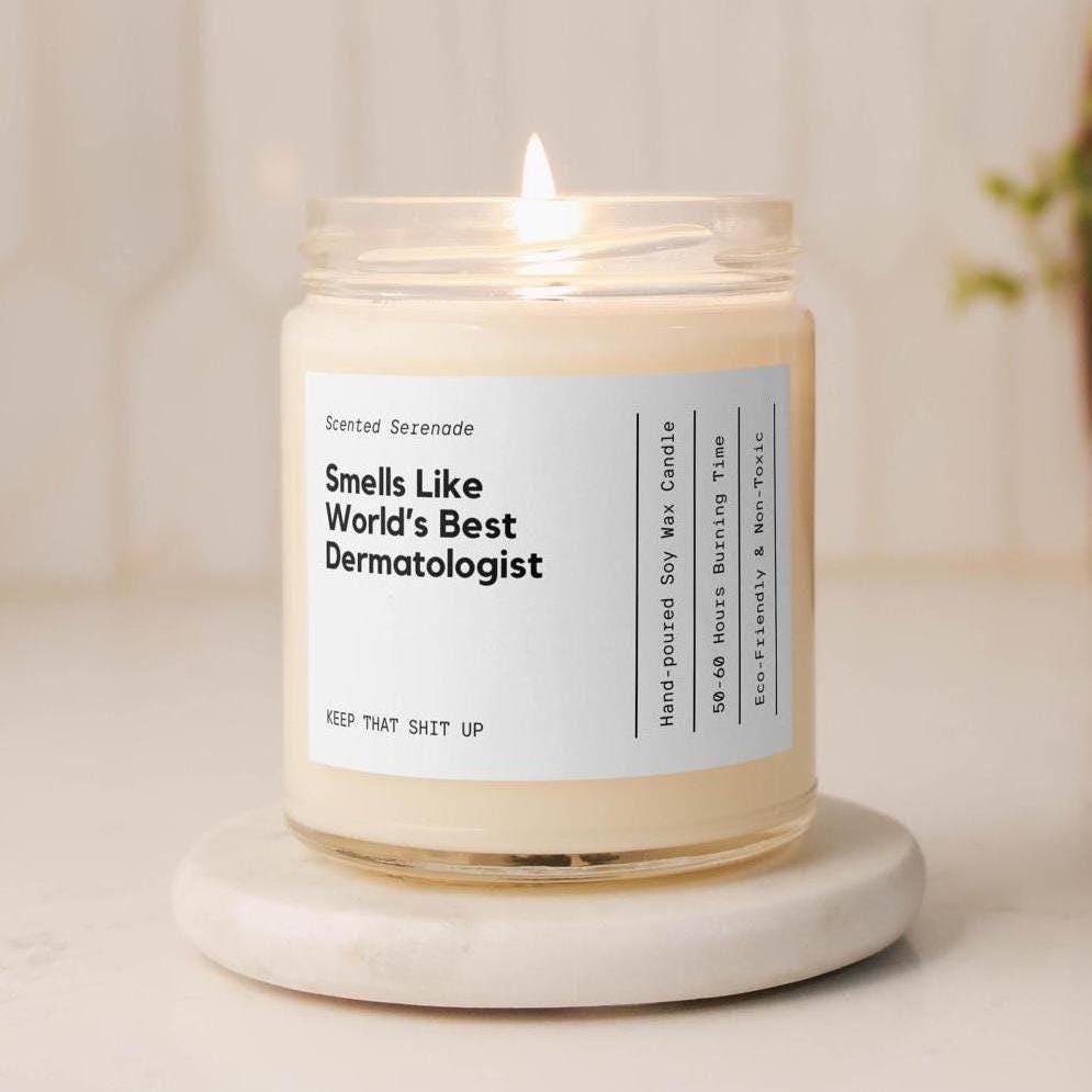 World's Best Dermatologist Candle, New Dermatologist Gift, Gift for Dermatologist, Dermatology Graduation
