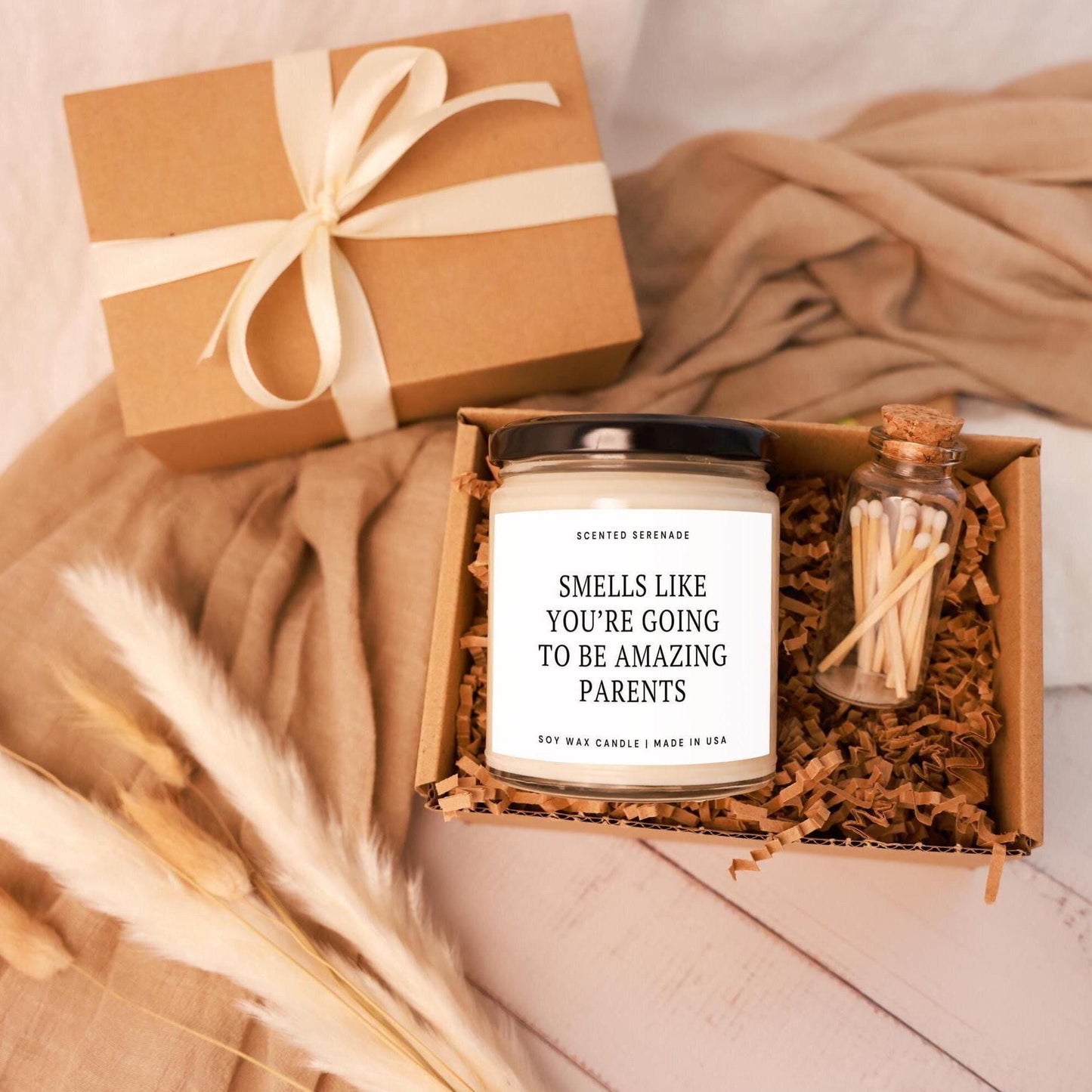 Expecting Parents Candle Gift, Pregnancy Reveal Gift, New Mom Gift, New Dad Baby Shower Gift, Pregnancy Gift, New Parents Mothers Day Gift