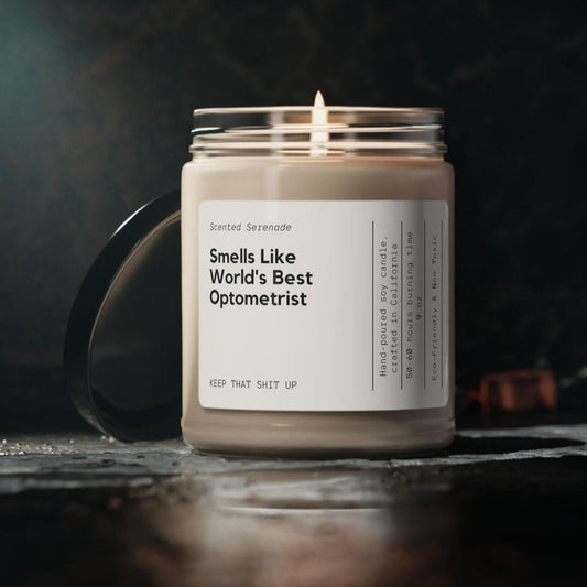Smells Like World's Best Optometrist Candle, Gift for Optometrist Gift, Graduation Gifts