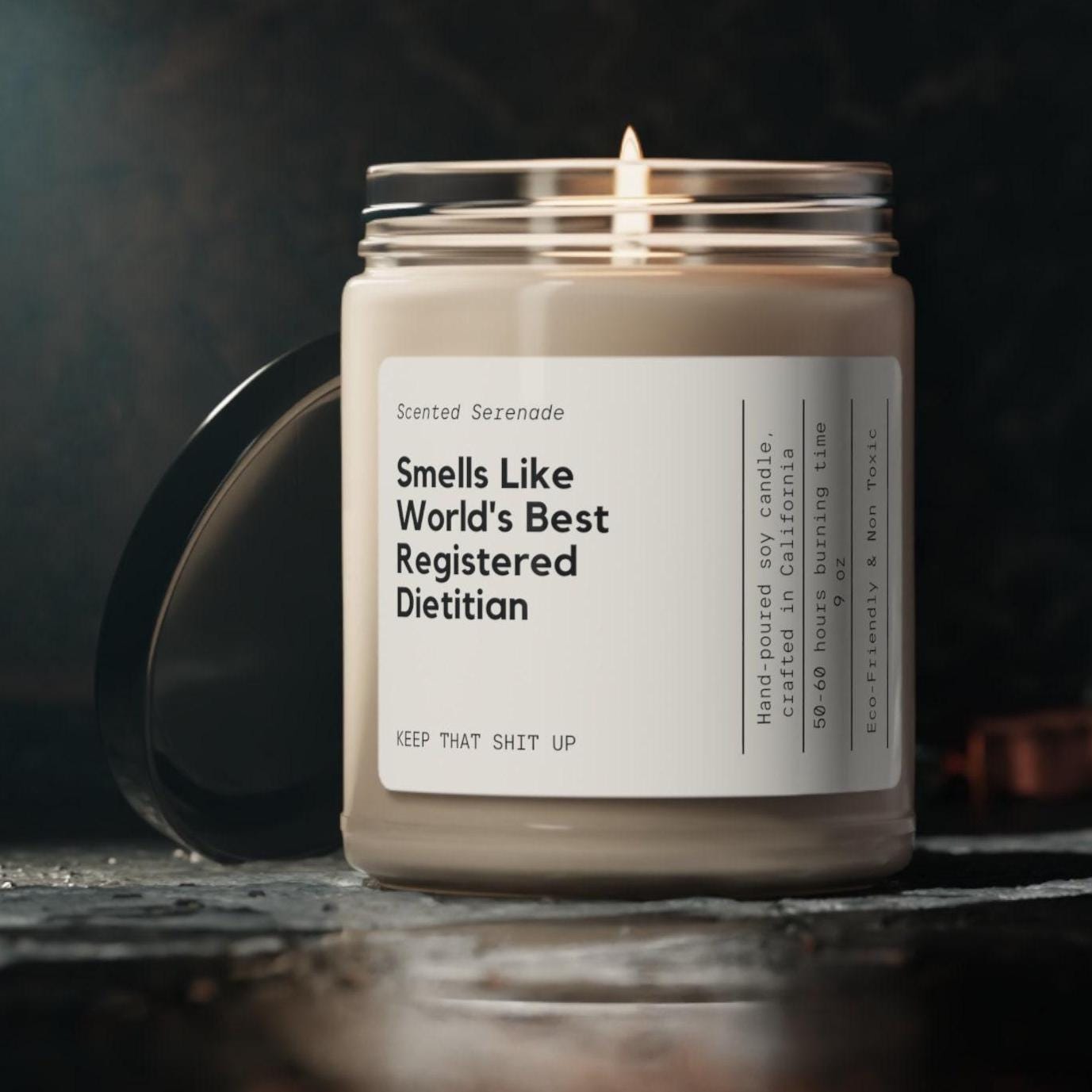 World's Best Registered Dietitian Candle, Gift for Dietitian, Dietitian Graduation Gifts