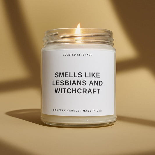 Lesbians and Witchcraft Candle, Lesbian Candle Gift for Lesbian, Funny Lesbian Gift for Girlfriend Lesbian Anniversary Lesbian Birthday