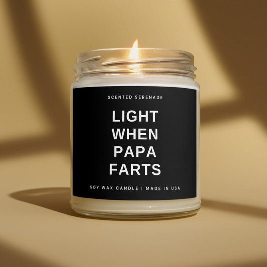 Funny Grandpa Candle, Fathers Day Gift for Grandpa, Grandpa Gift Idea, Grandpa Birthday, Grandpa Christmas, Light When Papa Farts