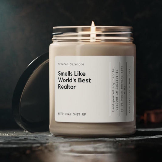 World's Best Real Estate Agent Candle, Closing Gift, Real Estate Broker Gift, Real Estate Agent Gift, Salesperson Gift