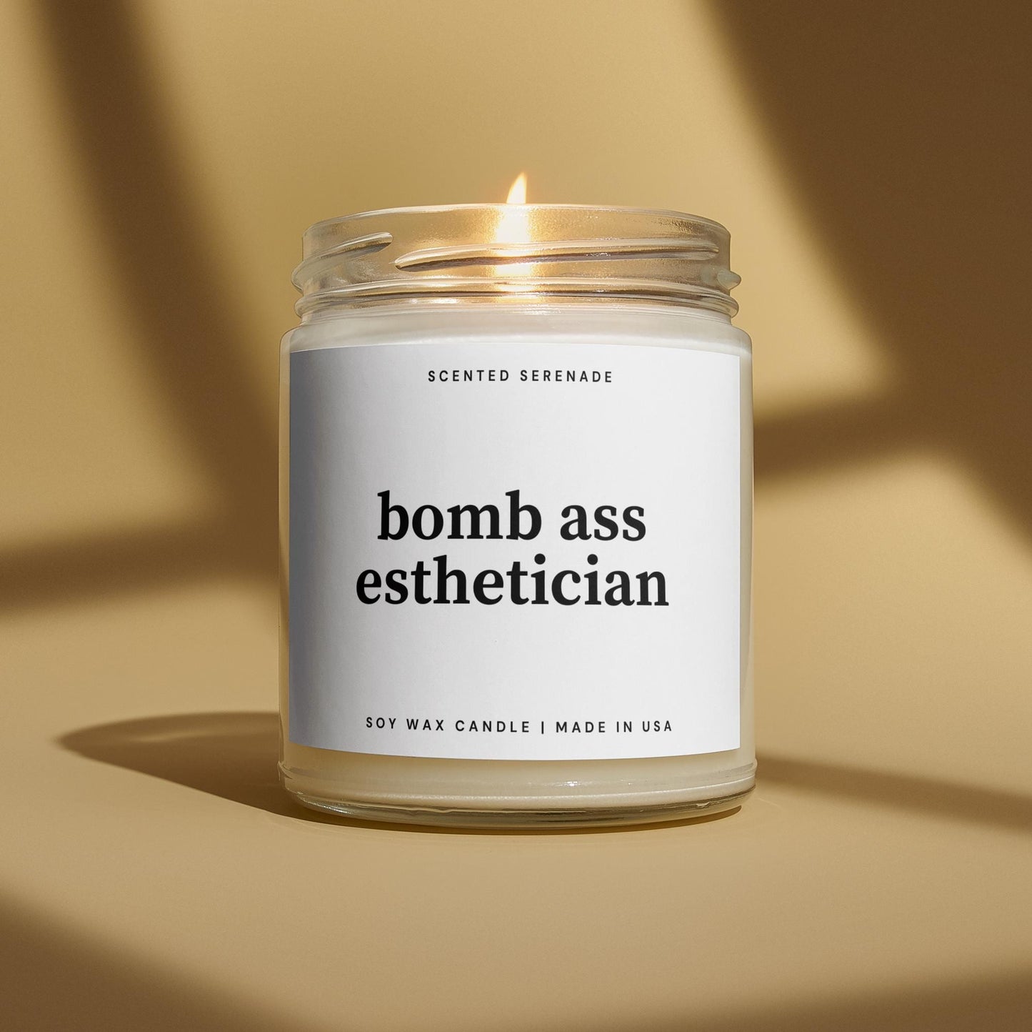 Bomb Ass Esthetician Candle, Funny Esthetician Gift, Gift for Esthetician, Esthetician Birthday Gift