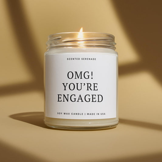 Engagement Candle Gift Box, Engagement Party Gift, Bride to Be Gift, Future Mrs Gift, Bridal Shower Gifts, Omg You're Engaged