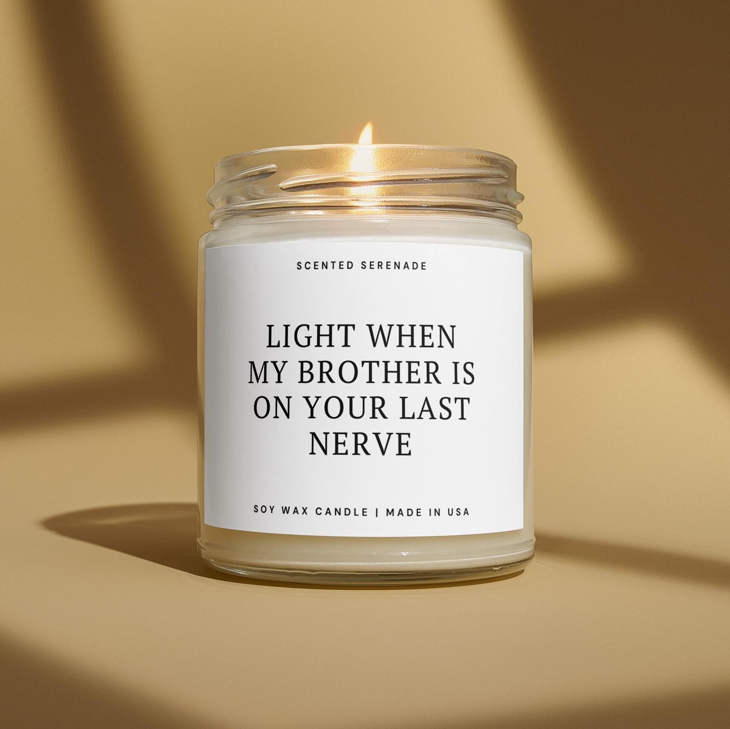 Funny Sister in Law Candle, Sister in Law Wedding Gift, Sister-In-Law Birthday Gift, Light When My Brother Is On Your Last Nerve