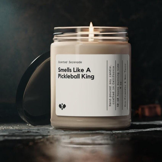 Pickleball King Candle, Pickleball Player Gift Pickleball Gift For Pickleball Player Pickleball Decor Ecofriendly Candle 9oz
