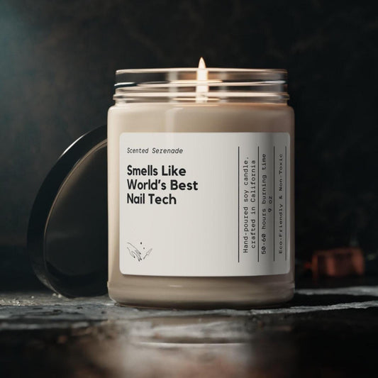 World's Best Nail Tech Candle, Nail Tech Gift for Nail Technician Gift for Nail Tech Gift Nail Artist Christmas Gift