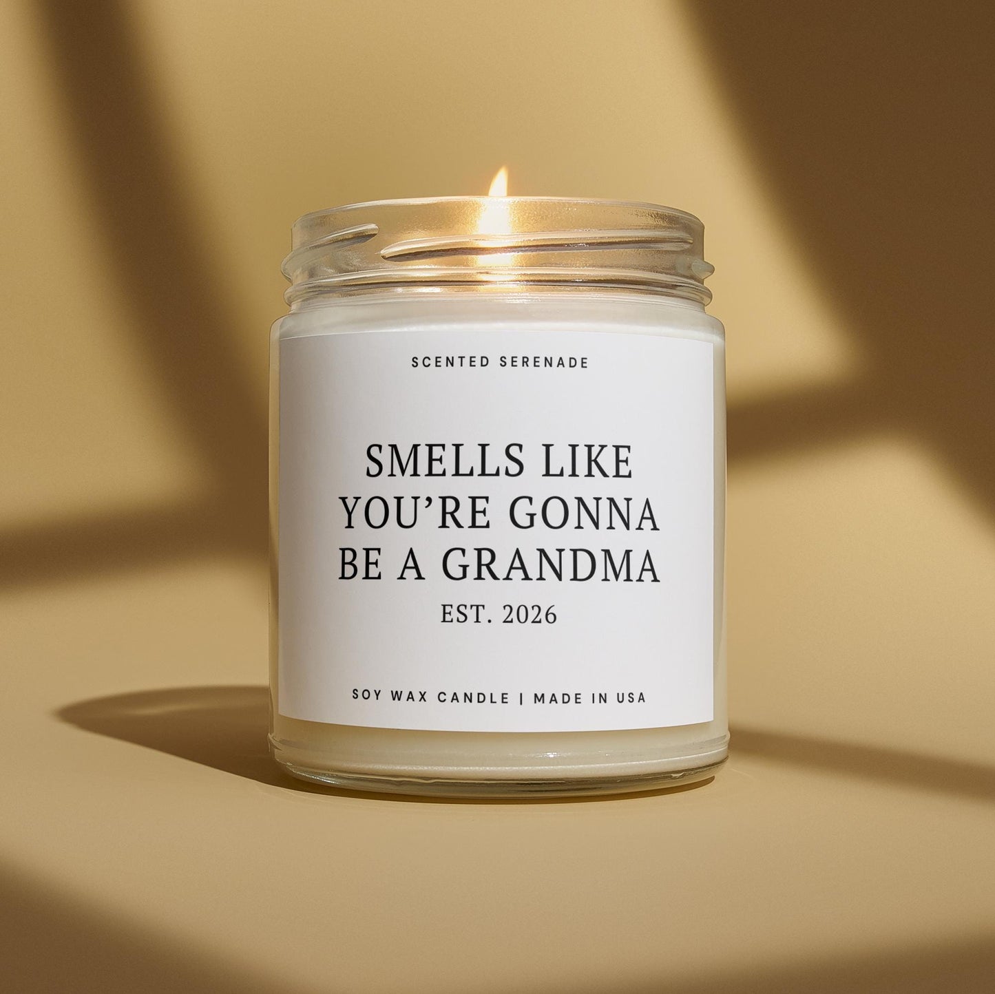 First Time Grandma Baby Announcement Candle, New Grandma Gift, Promoted to Grandma Pregnancy Reveal Gift for New Grandmother Gift