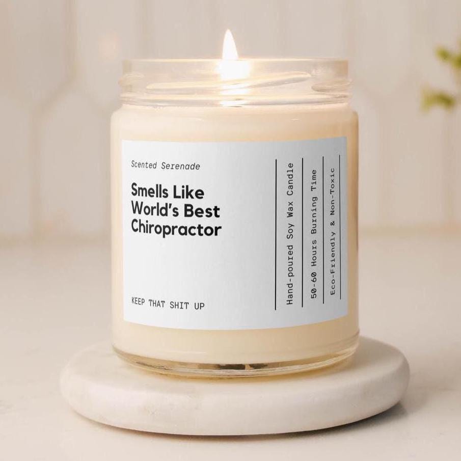 Chiropractor Candle, Gift for Chiropractor Gifts, Chiro Graduation Gifts, World's Best Chiropractor