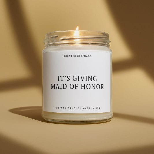 Maid Of Honor Proposal Candle, Maid of Honor Proposal Maid of Honor Gifts MOH Proposal Gift Bridal Party Gifts Its Giving Maid Of Honor