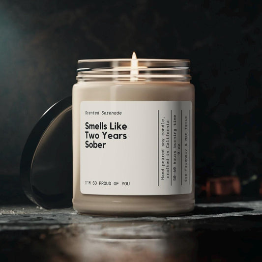 Smells Like Two Years Sober Candle, Sobriety Gift, Sobriety Candle, Two Years Sober Sober Gift, Sober Birthday Gift