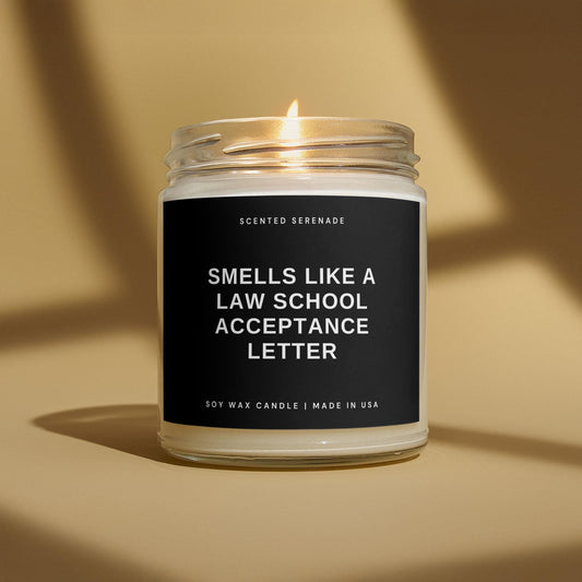 Law School Acceptance Letter Soy Candle, Future Lawyer Gift, Law School Gifts, Law School Gift, Law Student Gift