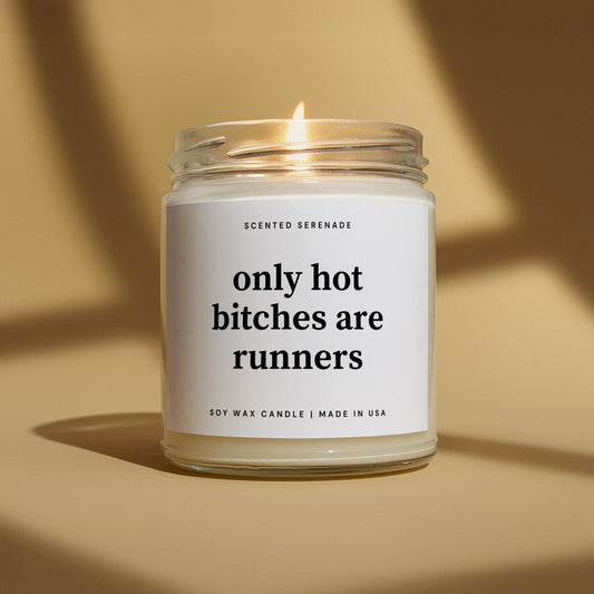 Hot Bitches Runners Candle, Running Gifts, Marathon Runner Gift, Half Marathon, Funny Gift for Runners
