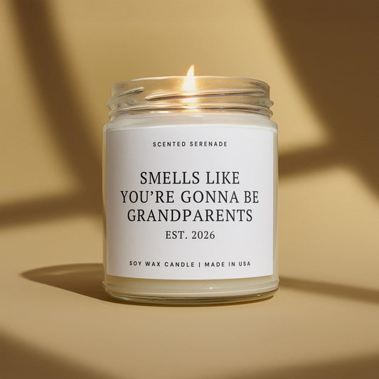 Grandparents Pregnancy Announcement Candle, Gift for Grandparents, Going To Be Grandparents, Grandparents Promotion, Baby Reveal
